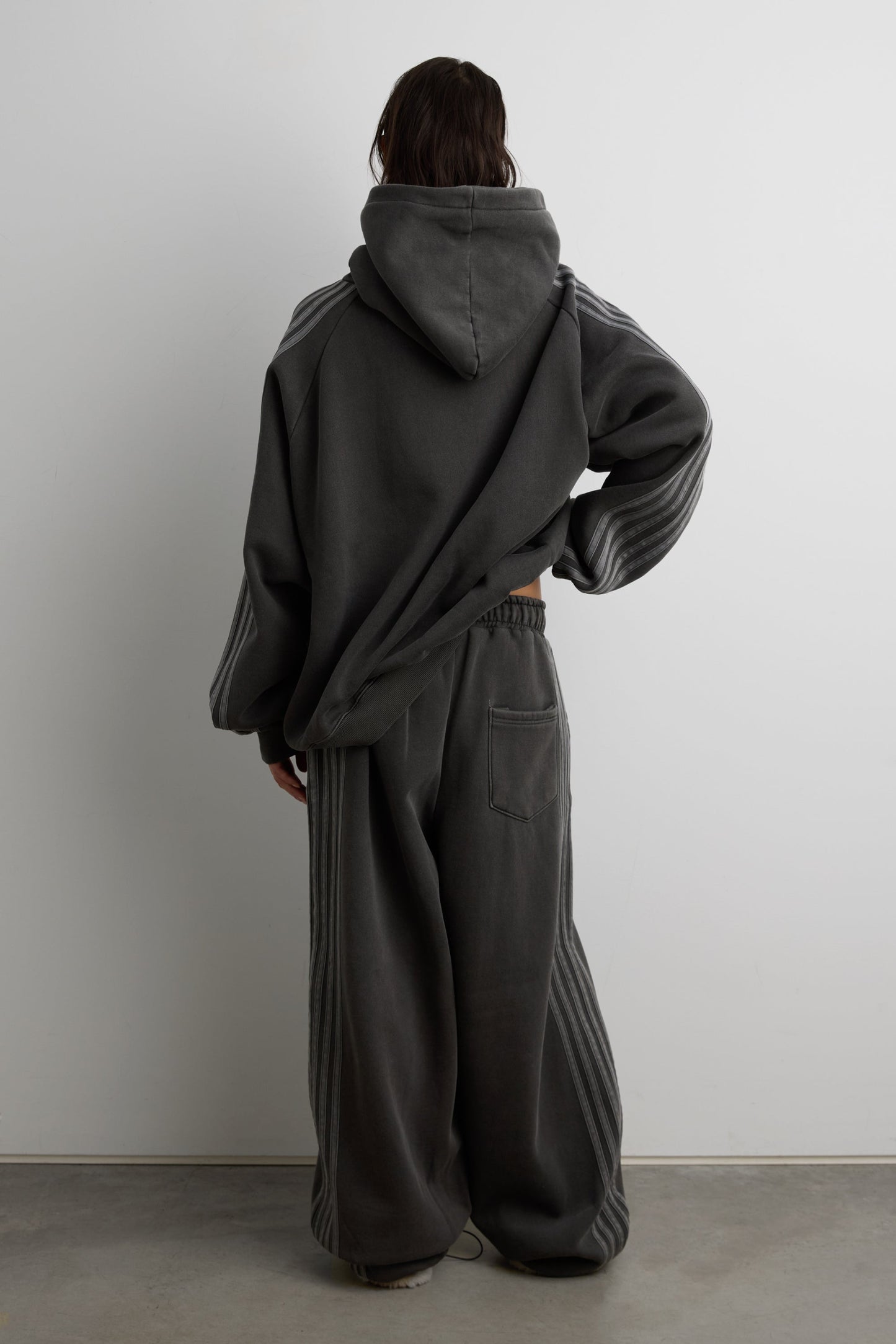 FLEECE STUDIO BOYFRIEND TRACK HOODIE