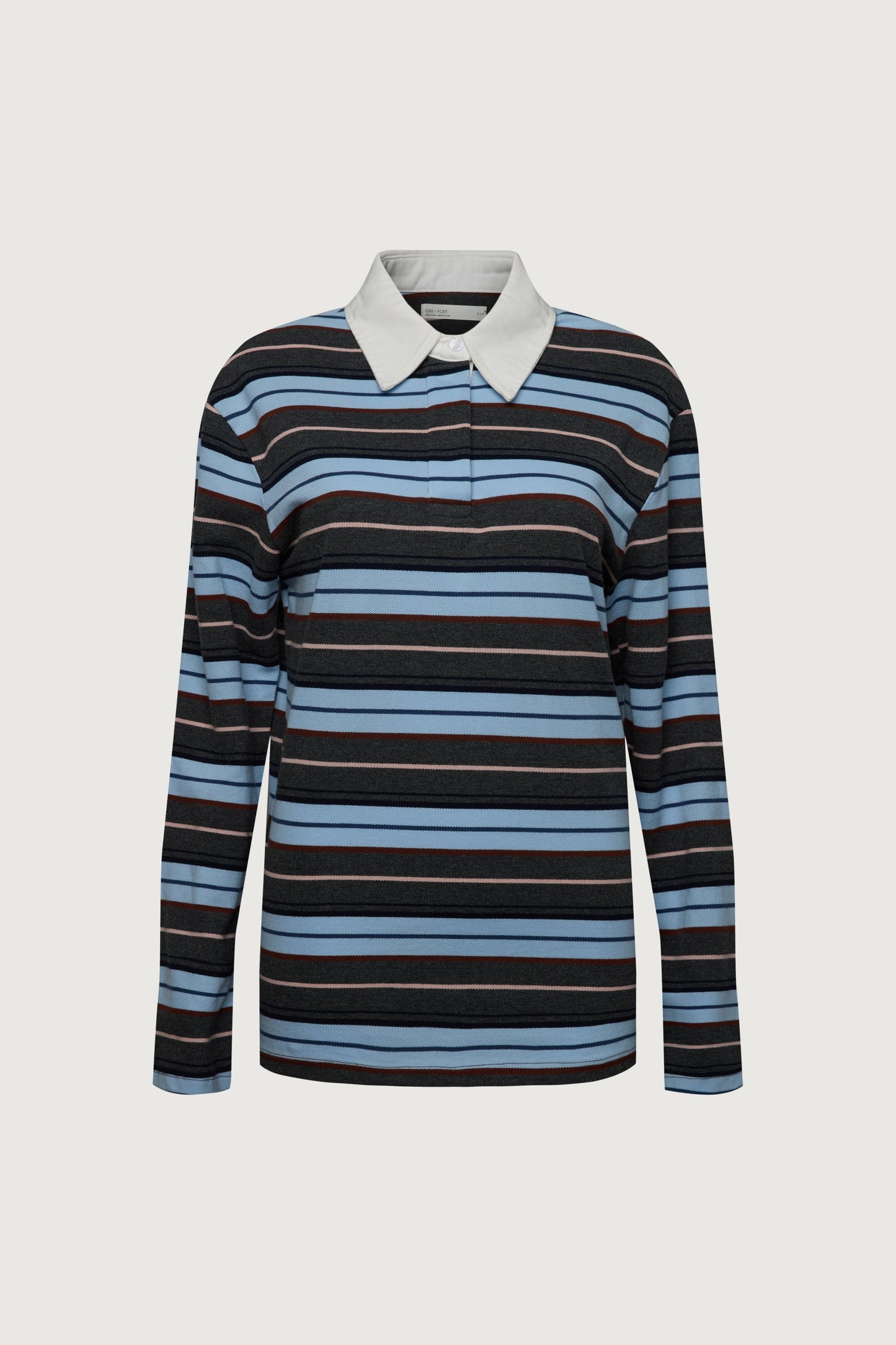 COLLARED CONTRAST STRIPE POLO SHIRT