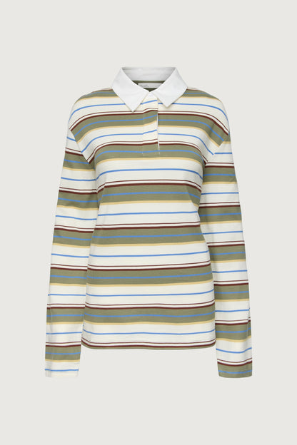 COLLARED CONTRAST STRIPE POLO SHIRT