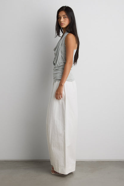 LAYERED COWL NECK TOP