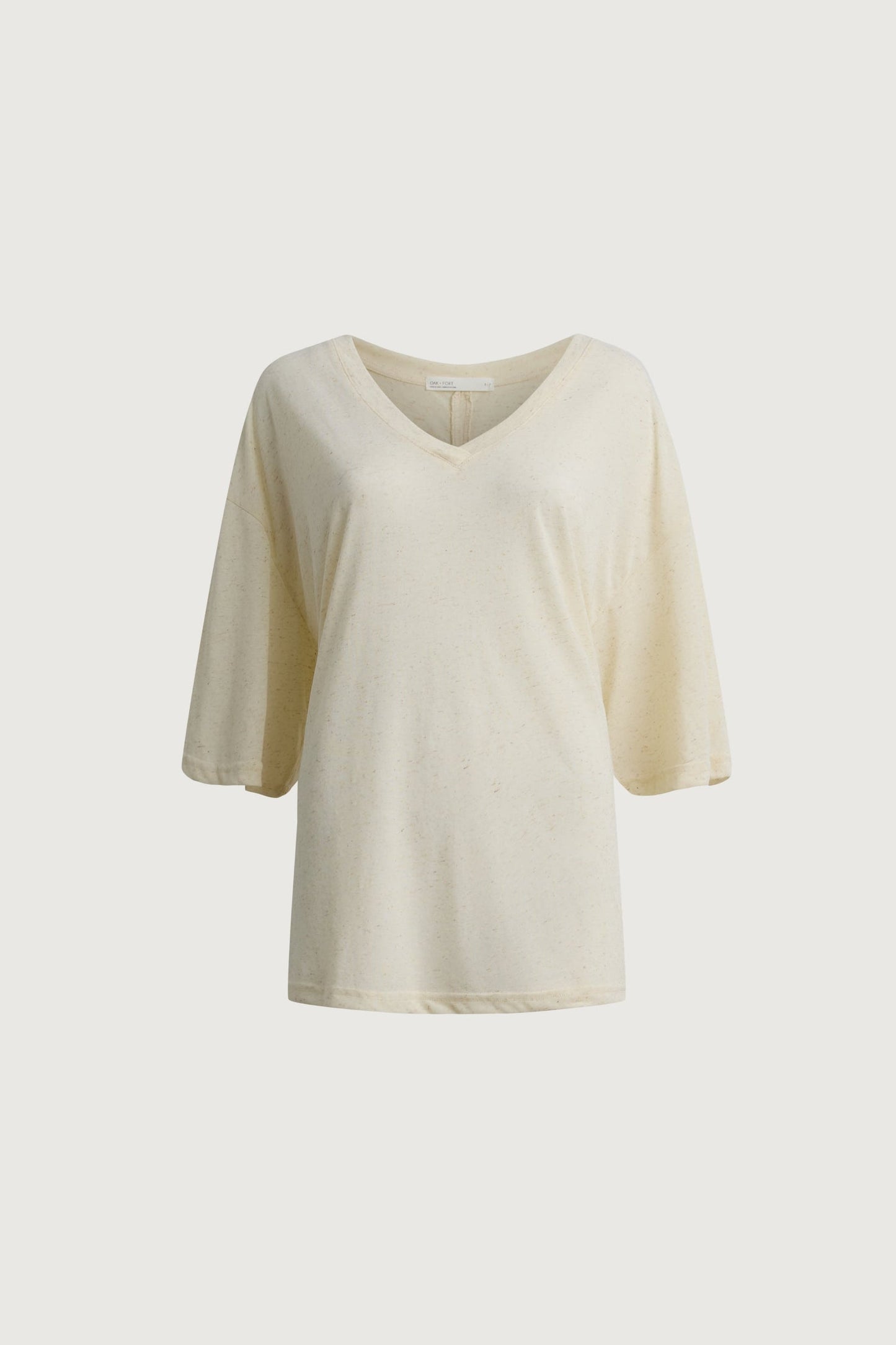 RELAXED V-NECK DRAWSTRING TOP