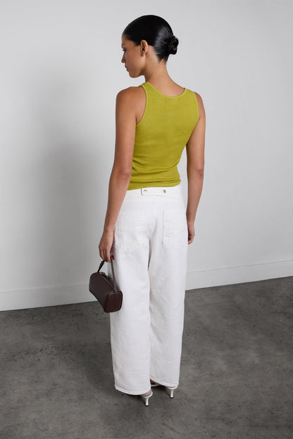 RIBBED SCOOP NECK TANK TOP