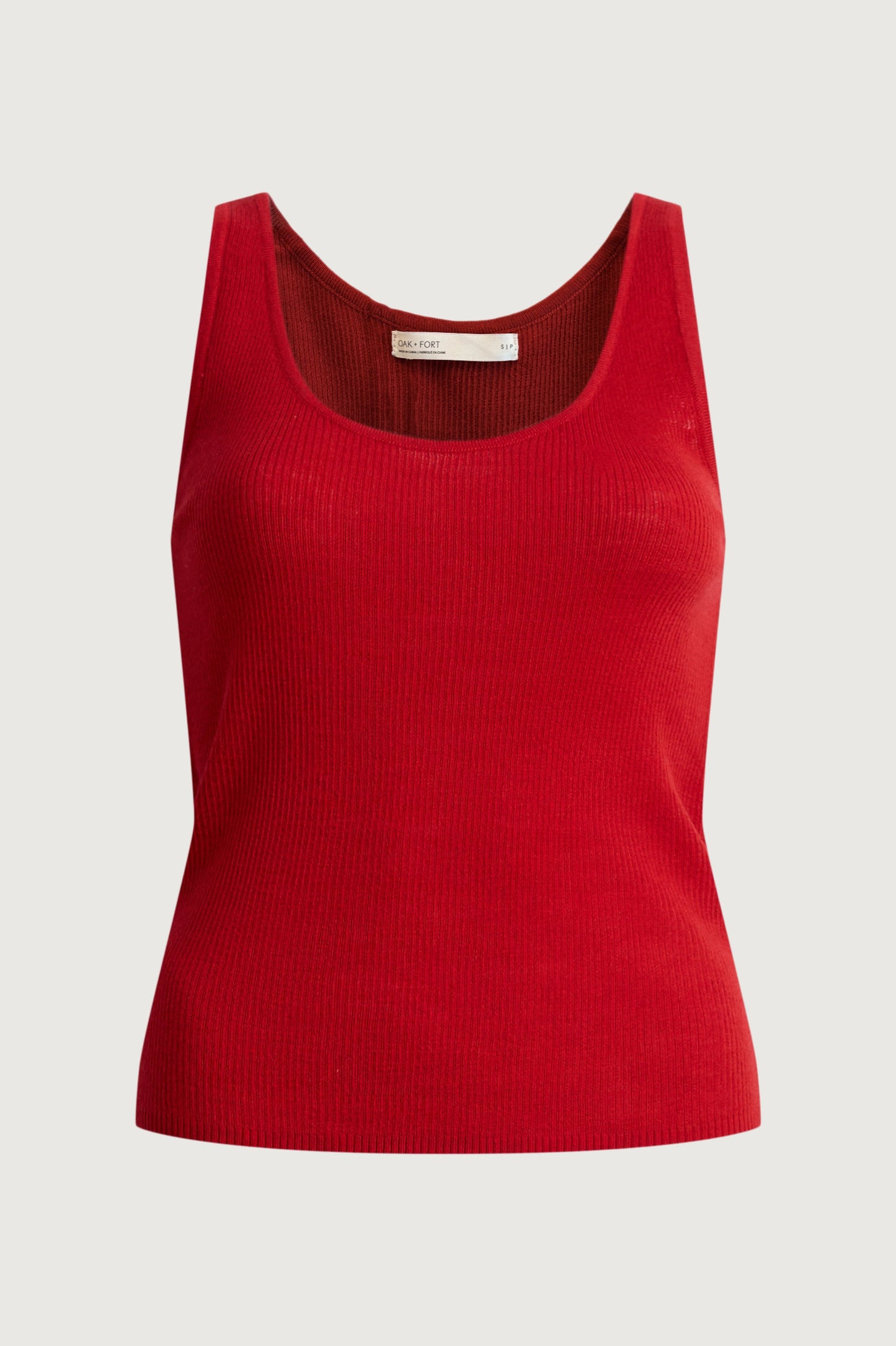 RIBBED SCOOP NECK TANK TOP