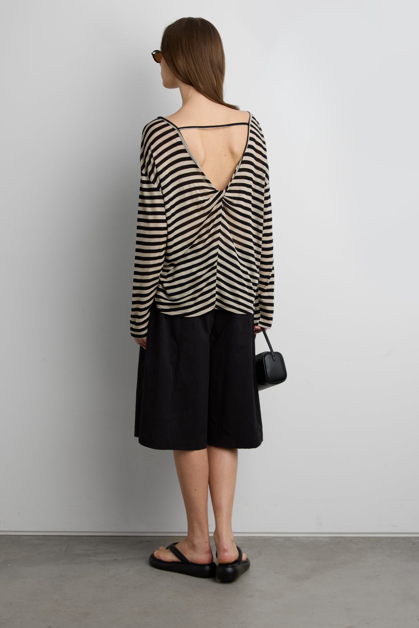OVERSIZED STRIPED LONG SLEEVE TOP