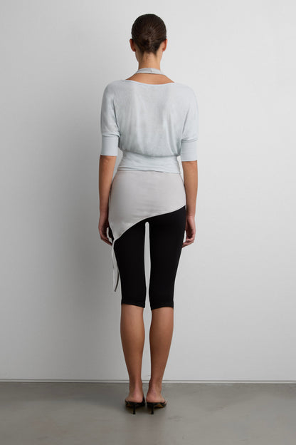 DRAPED OFF-SHOULDER BOAT NECK TOP