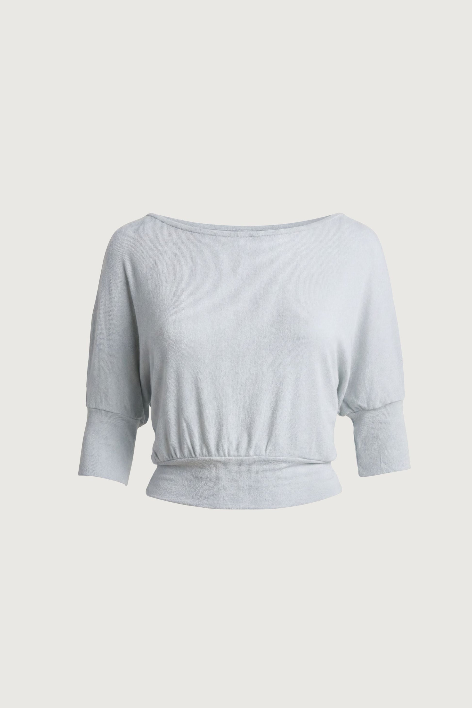 DRAPED OFF-SHOULDER BOAT NECK TOP