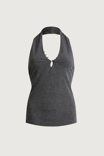 V-NECK SLEEVELESS TOP