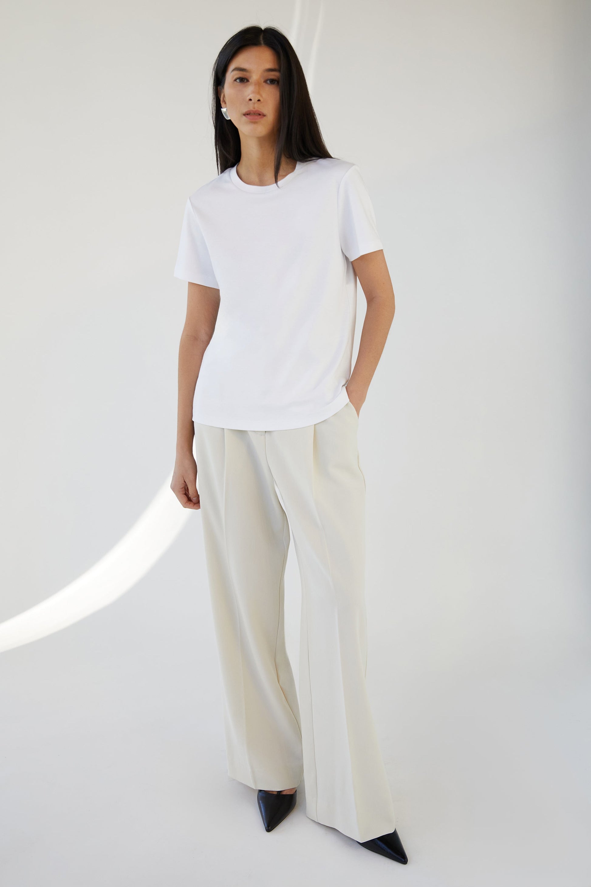 COTTON MODAL CREWNECK T-SHIRT