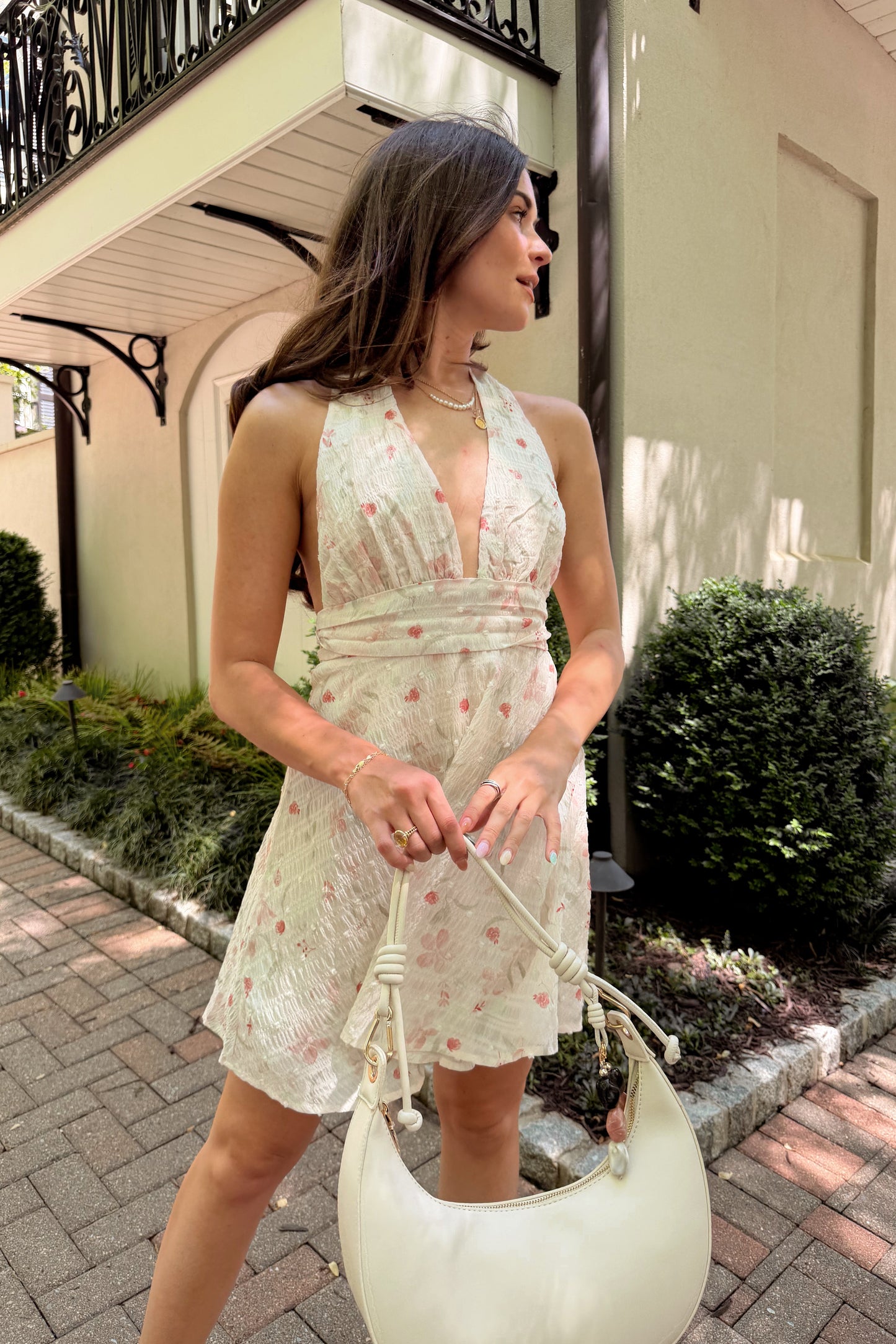 Aurora Rose Multi Floral Mini Dress