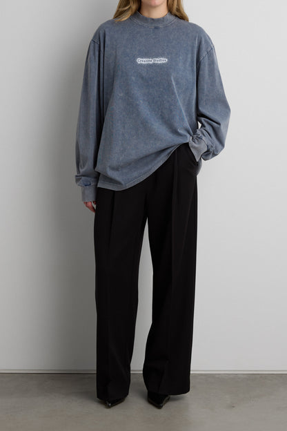 OVERSIZED SLOUCHY LONG SLEEVE GRAPHIC SWEATSHIRT