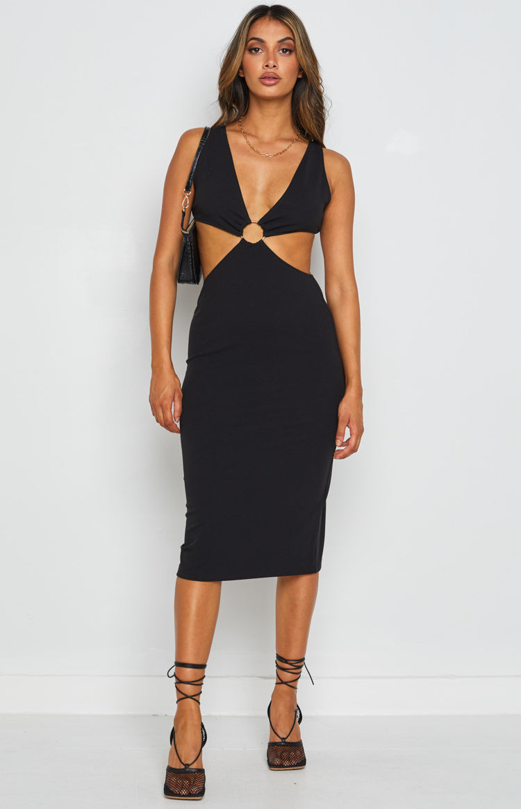 Valley Midi Dress Black