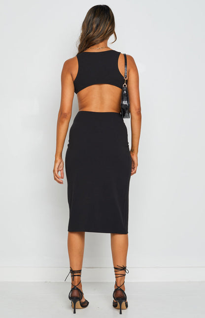 Valley Midi Dress Black