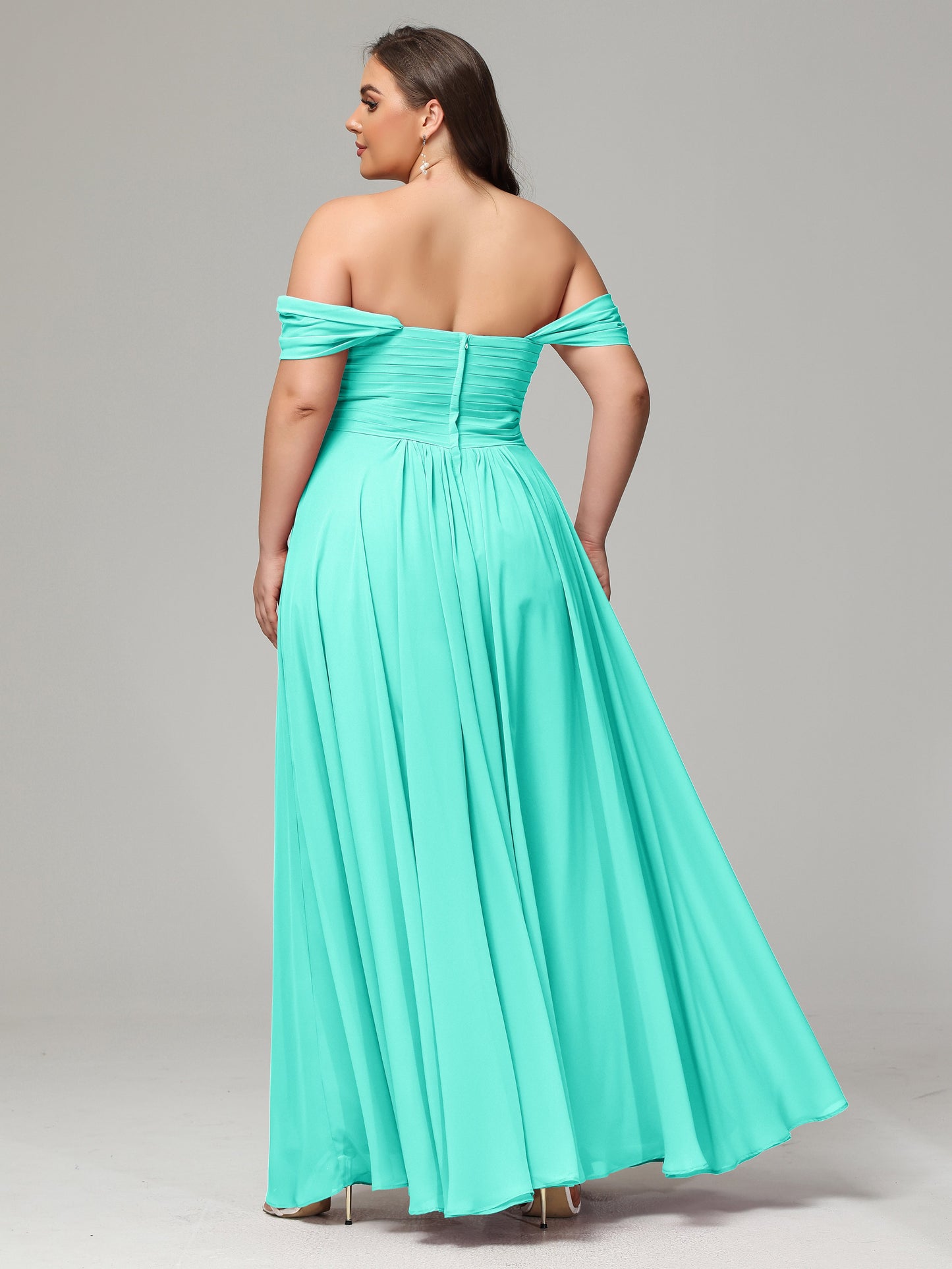 A-line Sweetheart neckline Chiffon-Bridesmaid Dress Plus Size