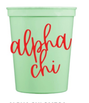 Alpha Chi Omega Stadium Party Cups