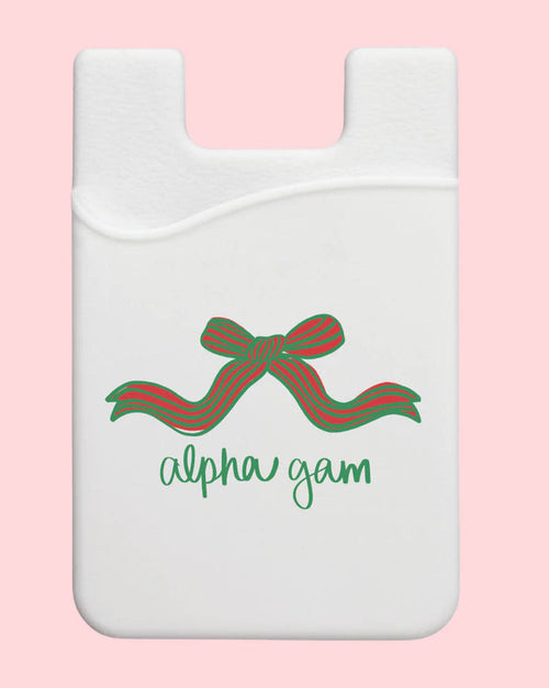 Alpha Gamma Delta Bow Phone Wallet
