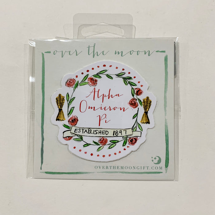 Alpha Omicron Pi Motif Decal
