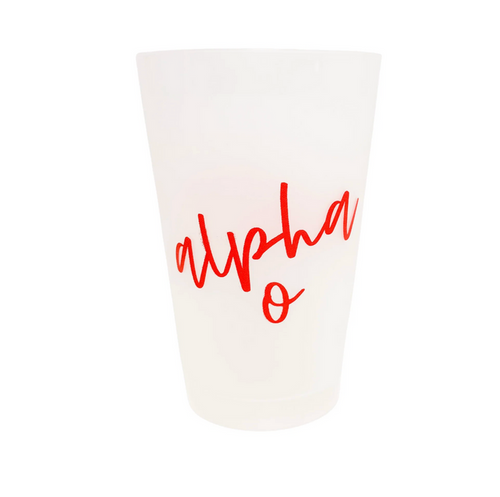Alpha Omicron Pi Script Frost Cup