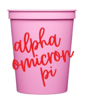 Alpha Omicron Pi Stadium Party Cups