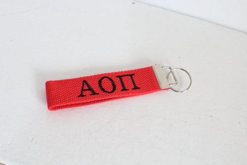 Alpha Omicron Pi Wristlet Keychain