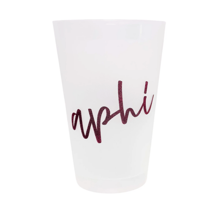 Alpha Phi Script Frost Cup