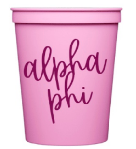 Alpha Phi Stadium Party Cups