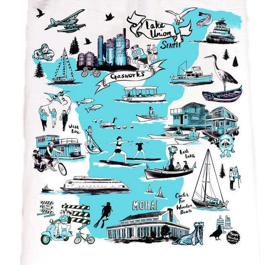 Art Print - 11.5 x 14 Lake Union by Oliotto