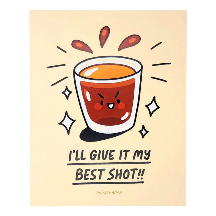 Art Print - 8x10 - I'll Give It My Best SHOT by Mis0 Happy
