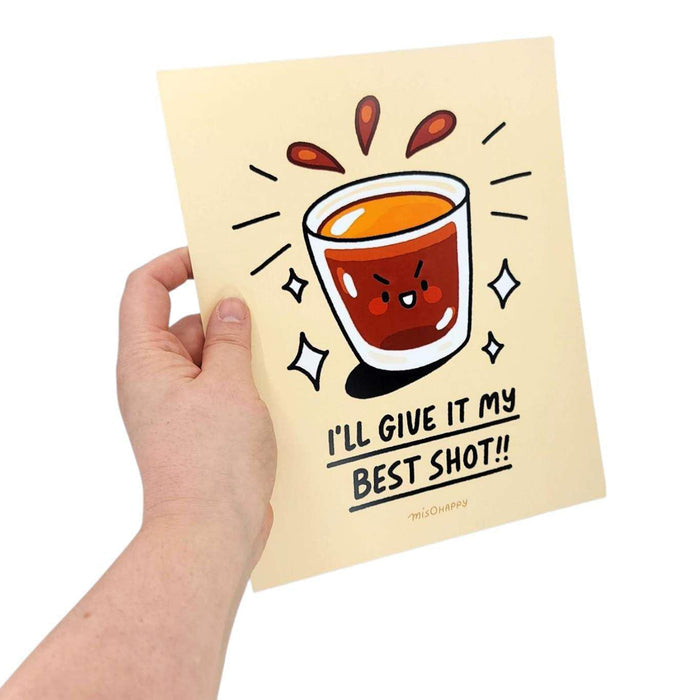Art Print - 8x10 - I'll Give It My Best SHOT by Mis0 Happy