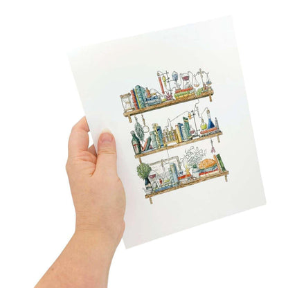 Art Print - 8x10 - The Chemist's Shelves by Lizzy Gass