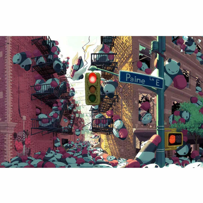 Art Prints - 11x17 - Pandarama (4 panels) by Punching Pandas