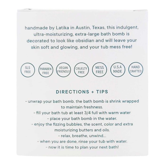 Bath Bomb - Obsidian Geode by Latika Beauty