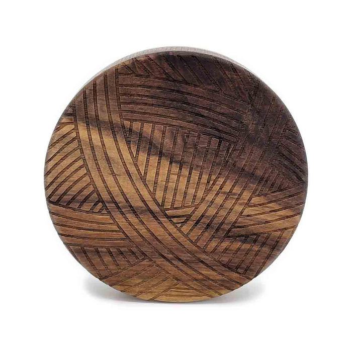 Box - 5in - Yarn Cat Round (Walnut ) by Saving Throw Pillows