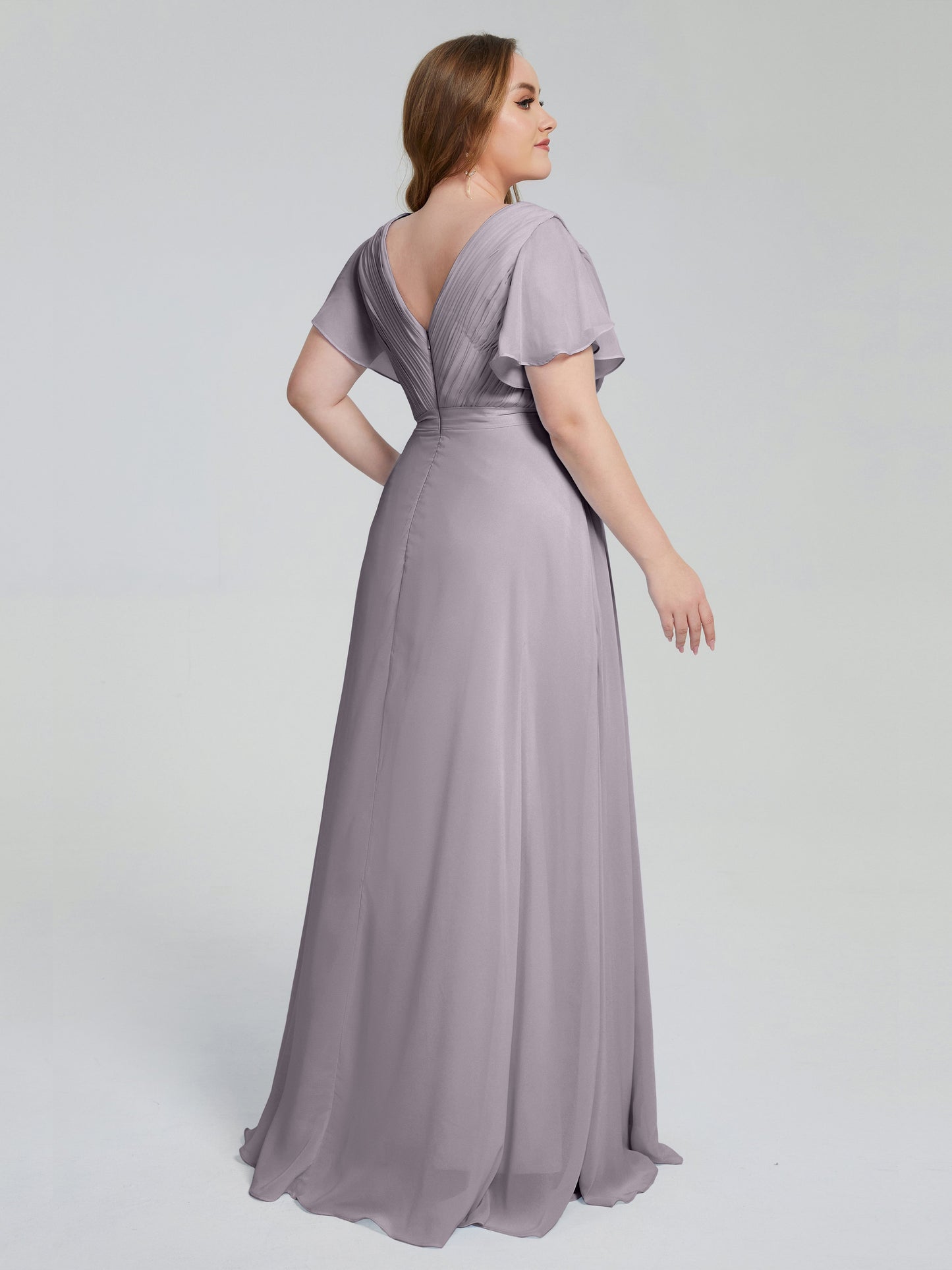 Plus Size Long Bridesmaid Dresses with Sleeves