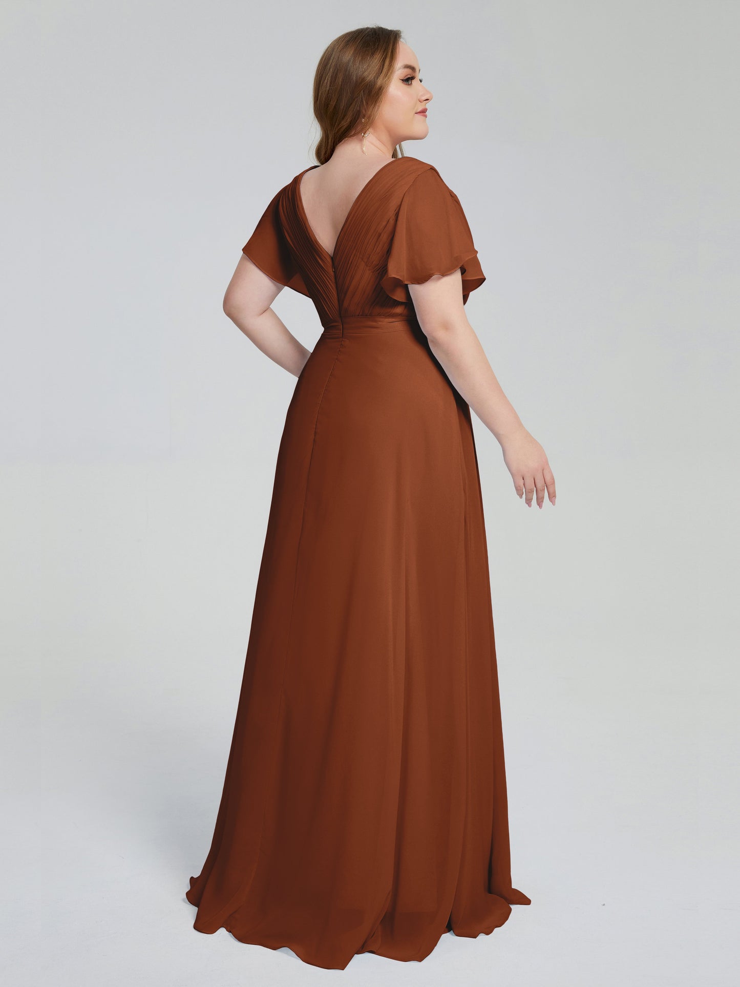 Plus Size Long Bridesmaid Dresses with Sleeves