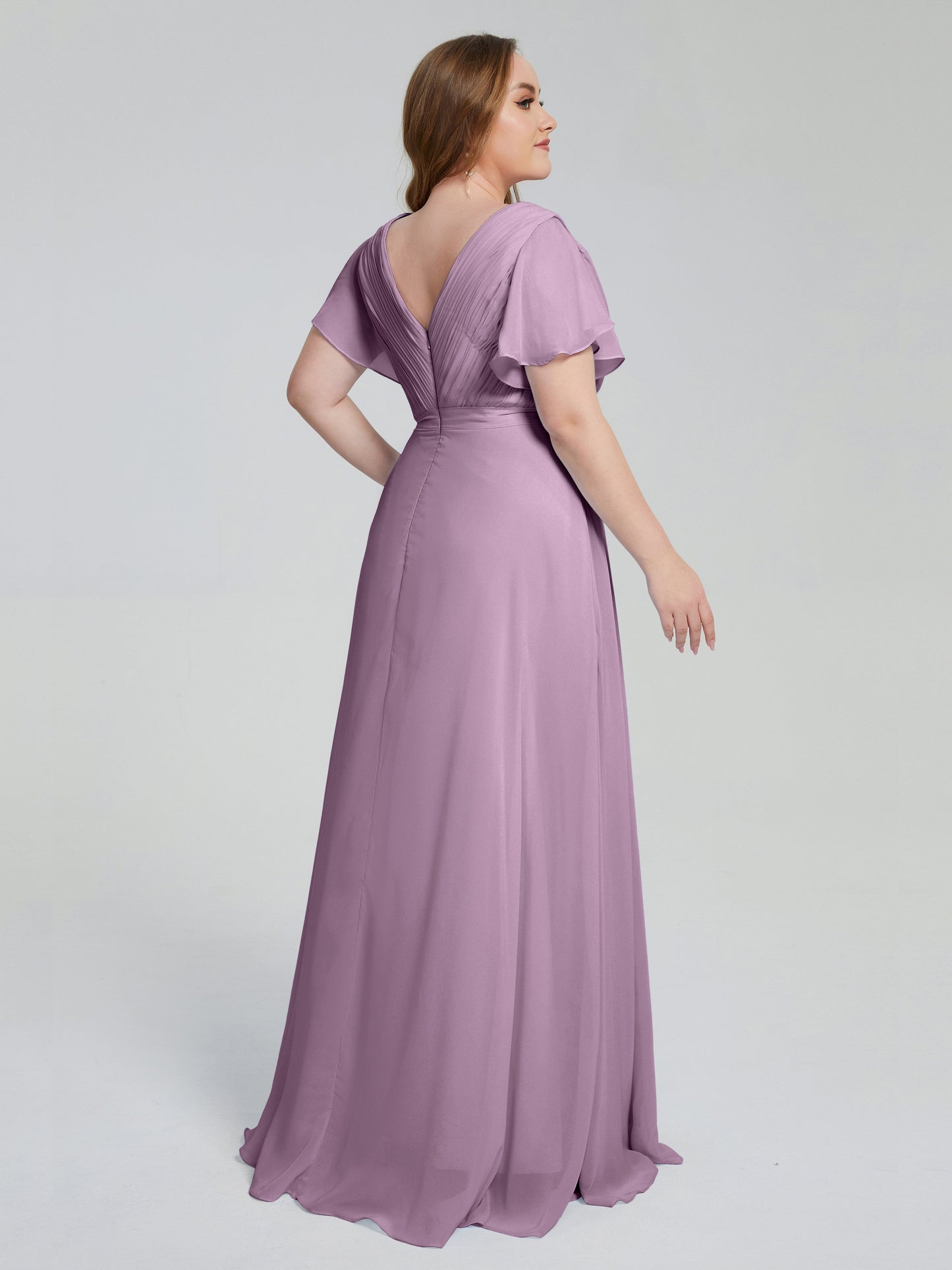 Plus Size Long Bridesmaid Dresses with Sleeves