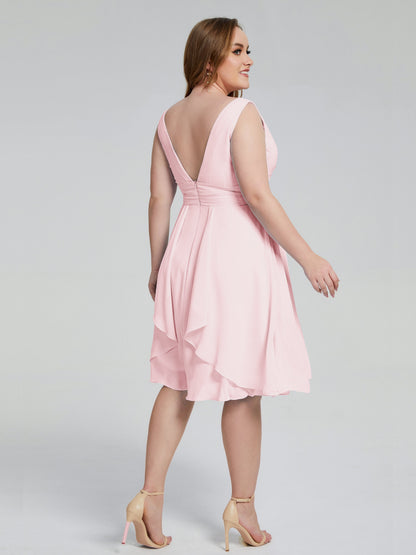 Callie V Neck Midi Mother Of The Bride Dresses With Pockets