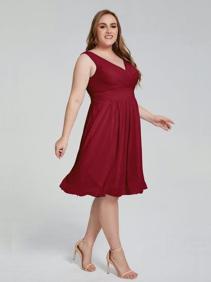 Callie V Neck Midi Mother Of The Bride Dresses With Pockets
