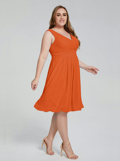 Callie V Neck Midi Mother Of The Bride Dresses With Pockets