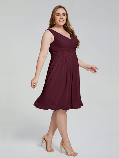 Callie V Neck Midi Mother Of The Bride Dresses With Pockets