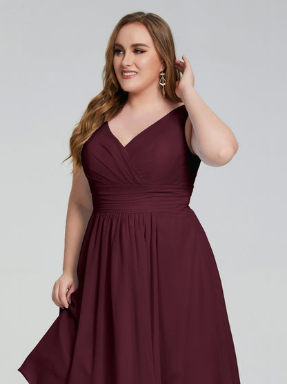 Callie V Neck Midi Mother Of The Bride Dresses With Pockets