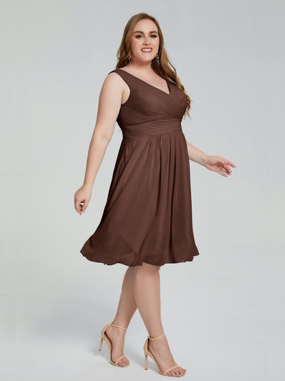 Callie V Neck Midi Mother Of The Bride Dresses With Pockets