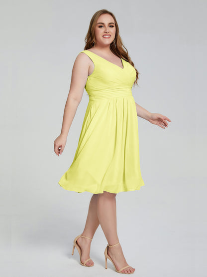 Callie V Neck Midi Mother Of The Bride Dresses With Pockets