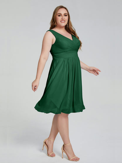 Callie V Neck Midi Mother Of The Bride Dresses With Pockets
