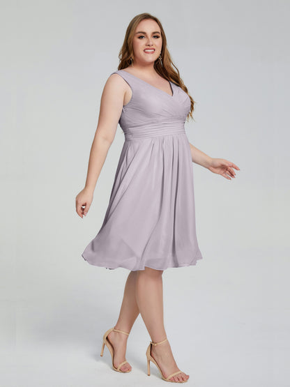 Callie V Neck Midi Mother Of The Bride Dresses With Pockets