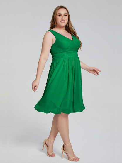 Callie V Neck Midi Mother Of The Bride Dresses With Pockets