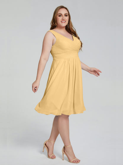 Callie V Neck Midi Mother Of The Bride Dresses With Pockets