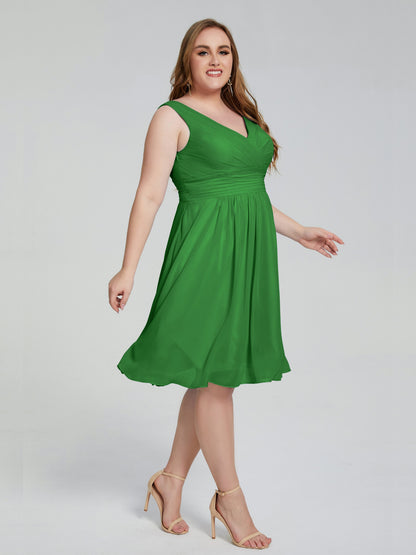 Callie V Neck Midi Mother Of The Bride Dresses With Pockets