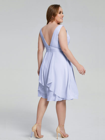 Callie V Neck Midi Mother Of The Bride Dresses With Pockets