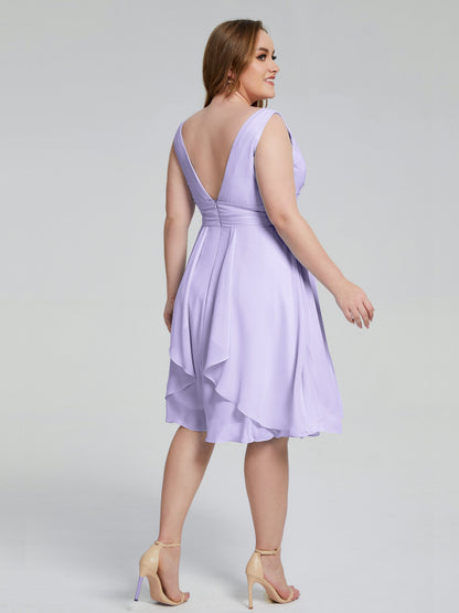 Callie V Neck Midi Mother Of The Bride Dresses With Pockets