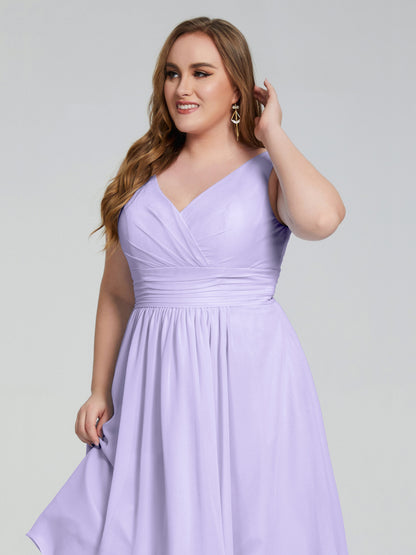 Callie V Neck Midi Mother Of The Bride Dresses With Pockets
